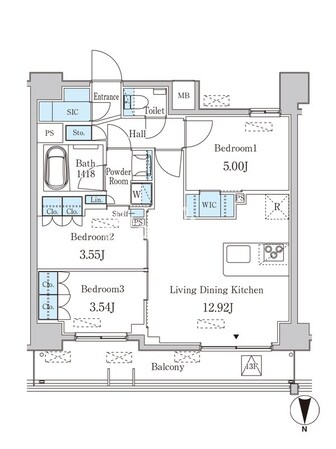 JPノイエ西蒲田の物件間取画像